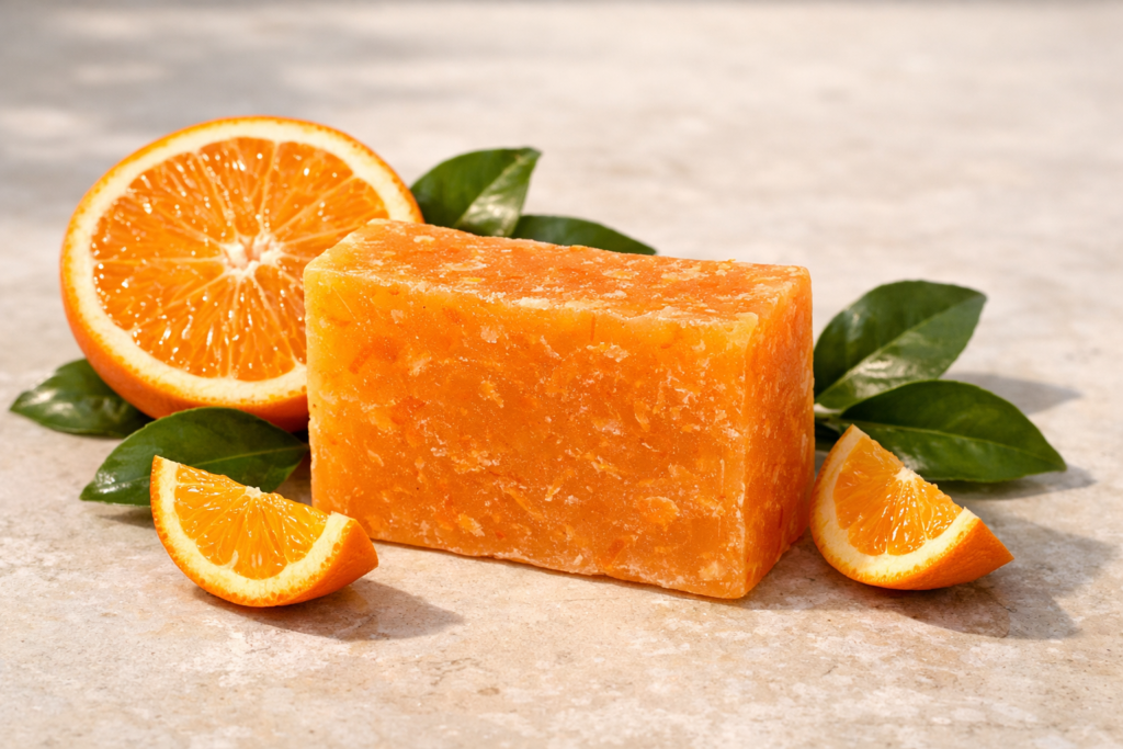 orange handmade soap